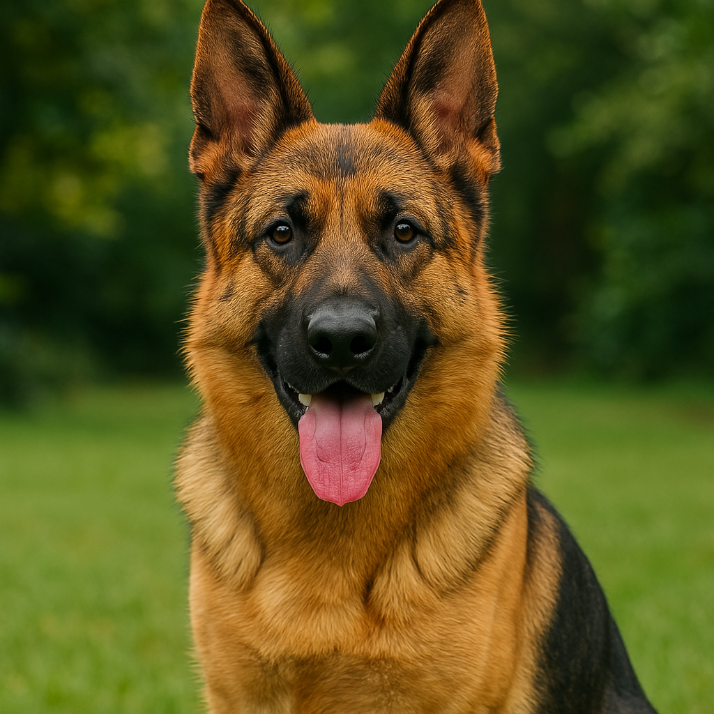 Alert German Shepherd puppy